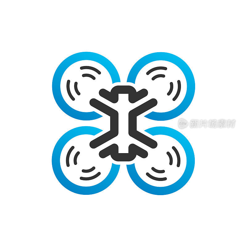 Drone Logo Template Design Vector, Emblem, Design Concept, Creative Symbol, Icon